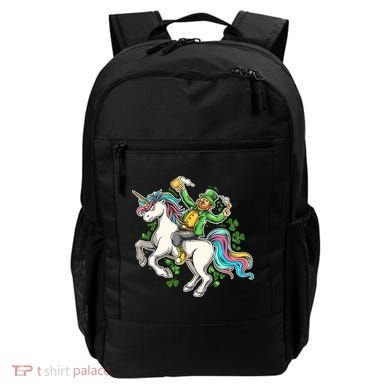 Funny St Patrick's Day Leprechaun Riding Unicorn Backpack