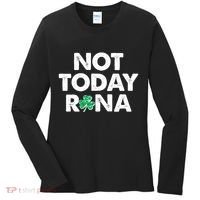 Funny St Patrick's Day Not Today Rona  Women's Long Sleeve Shirt thumb 0