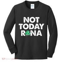 Funny St Patrick's Day Not Today Rona  Kids Long Sleeve Shirt thumb 0
