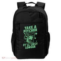 Funny St Patrick's Day Take A Pitcher It'll Last Longer Backpack thumb 0