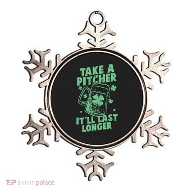 Funny St Patrick's Day Take A Pitcher It'll Last Longer Ornament