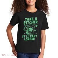 Funny St Patrick's Day Take A Pitcher It'll Last Longer Kids T-Shirt thumb 2