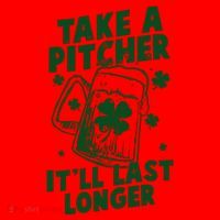 Funny St Patrick's Day Take A Pitcher It'll Last Longer Santa Hat thumb 1