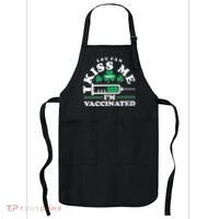 Funny St Patrick's Day You Can Kiss Me Now I'm Vaccinated Apron thumb 0