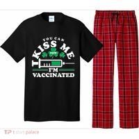 Funny St Patrick's Day You Can Kiss Me Now I'm Vaccinated Pajama Set thumb 0