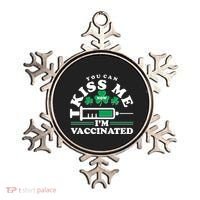 Funny St Patrick's Day You Can Kiss Me Now I'm Vaccinated Ornament thumb 0