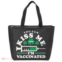 Funny St Patrick's Day You Can Kiss Me Now I'm Vaccinated Tote Bag thumb 0