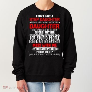 Funny Step Daughter Design For Dads And Moms Women's Sweatshirt