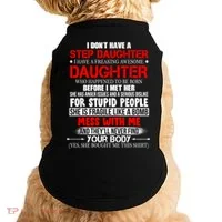 Funny Step Daughter Design For Dads And Moms Doggie Tank thumb 0