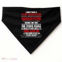 Funny Step Daughter Design For Dads And Moms USA-Made Doggie Bandana thumb 0