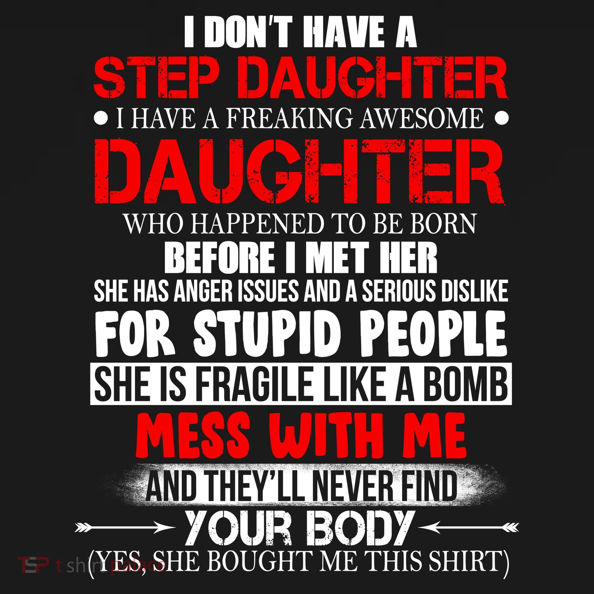 Funny Step Daughter Design For Dads And Moms USA-Made Doggie Bandana