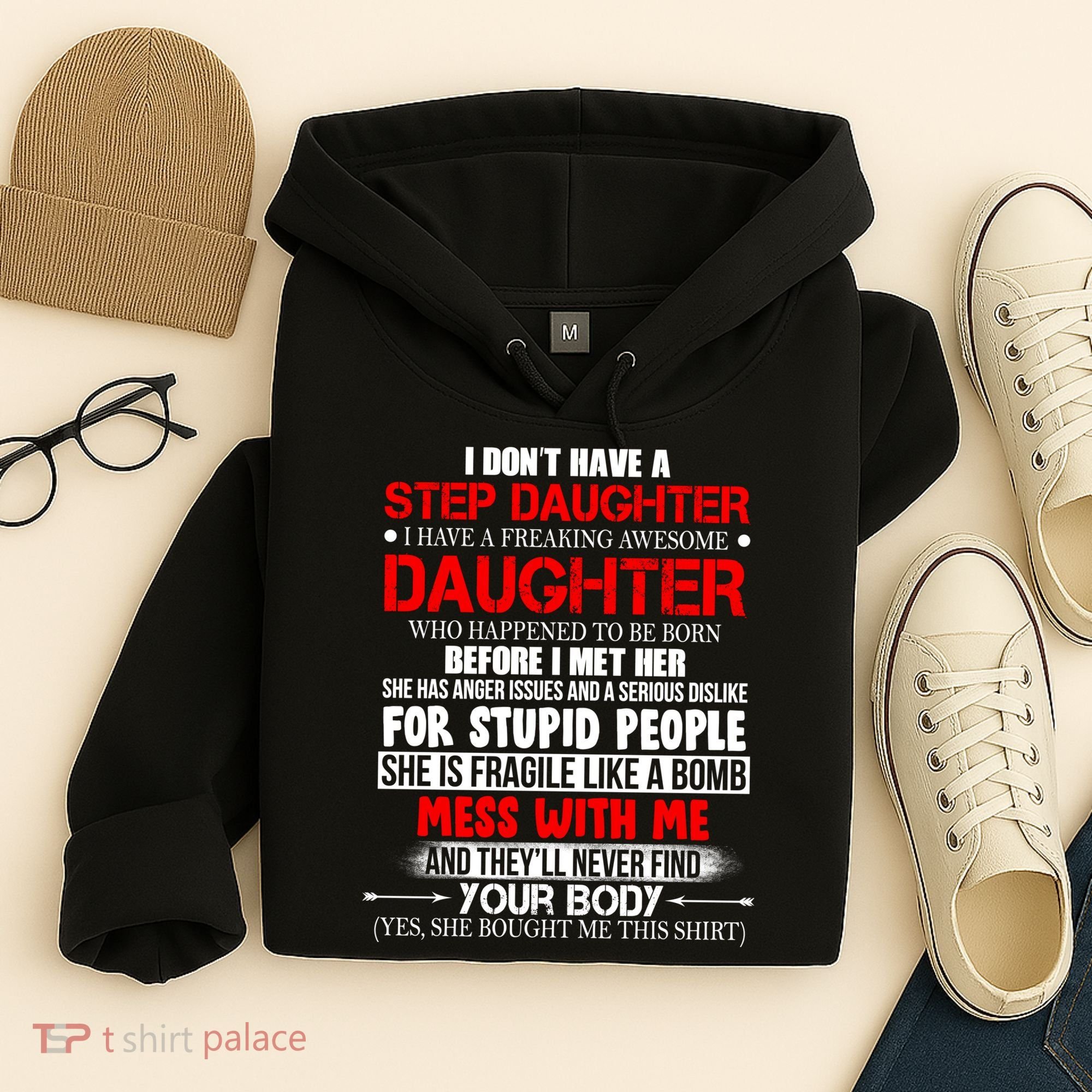 Funny Step Daughter Design For Dads And Moms Hoodie