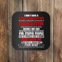 Funny Step Daughter Design For Dads And Moms Coaster thumb 0
