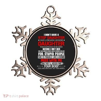 Funny Step Daughter Design For Dads And Moms Ornament