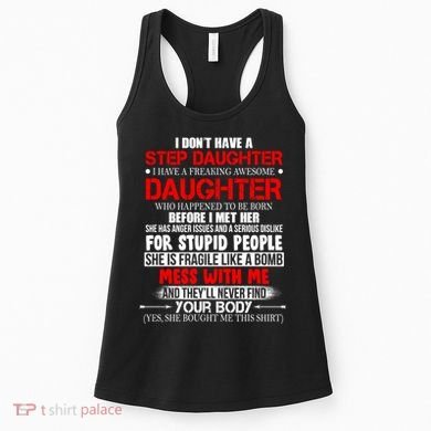 Funny Step Daughter Design For Dads And Moms Women's Tank Top