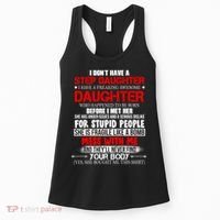 Funny Step Daughter Design For Dads And Moms Women's Tank Top thumb 0