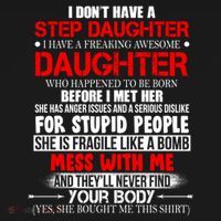 Funny Step Daughter Design For Dads And Moms Baby Bodysuit thumb 2