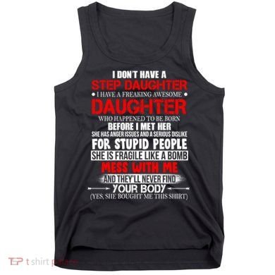 Funny Step Daughter Design For Dads And Moms Tank Top