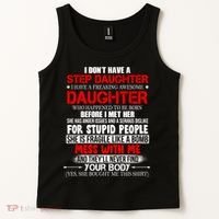 Funny Step Daughter Design For Dads And Moms Tank Top thumb 2