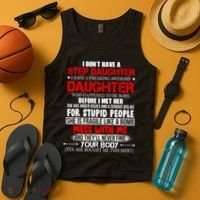 Funny Step Daughter Design For Dads And Moms Tank Top thumb 4
