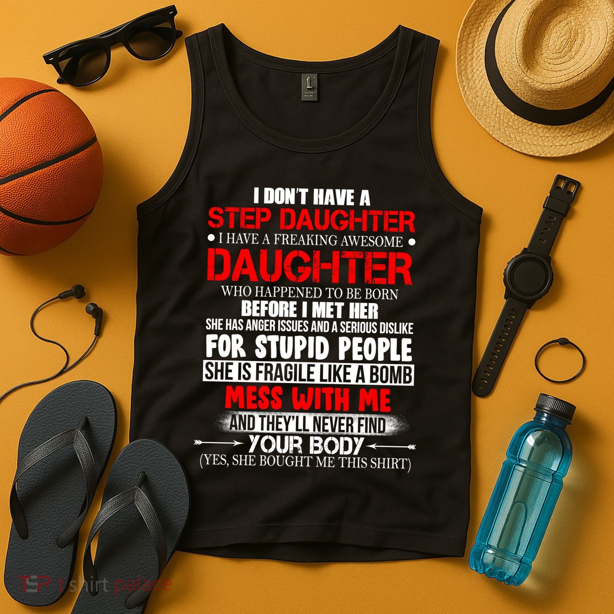 Funny Step Daughter Design For Dads And Moms Tank Top