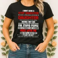 Funny Step Daughter Design For Dads And Moms Women's T-Shirt thumb 2