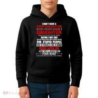 Funny Step Daughter Design For Dads And Moms Kids Hoodie thumb 4