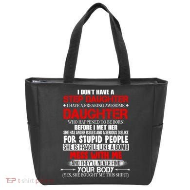 Funny Step Daughter Design For Dads And Moms Tote Bag