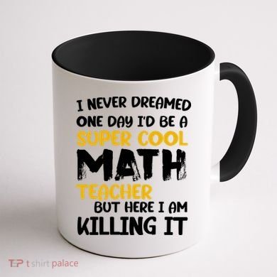 Funny Super Cool Math Teacher Coffee Mug back
