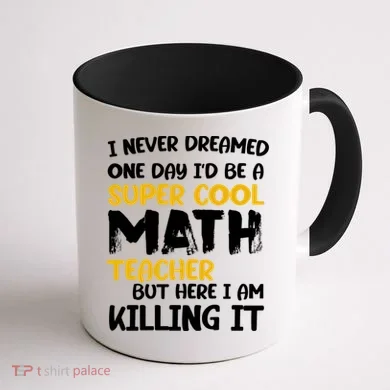 Funny Super Cool Math Teacher Coffee Mug back