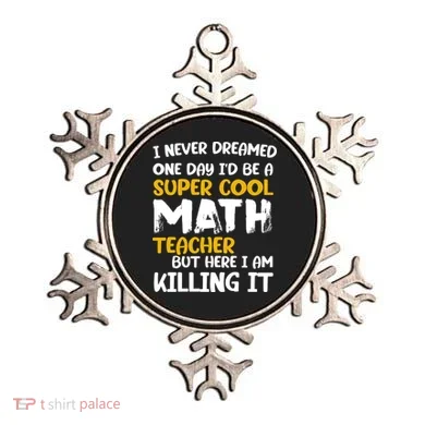 Funny Super Cool Math Teacher Ornament