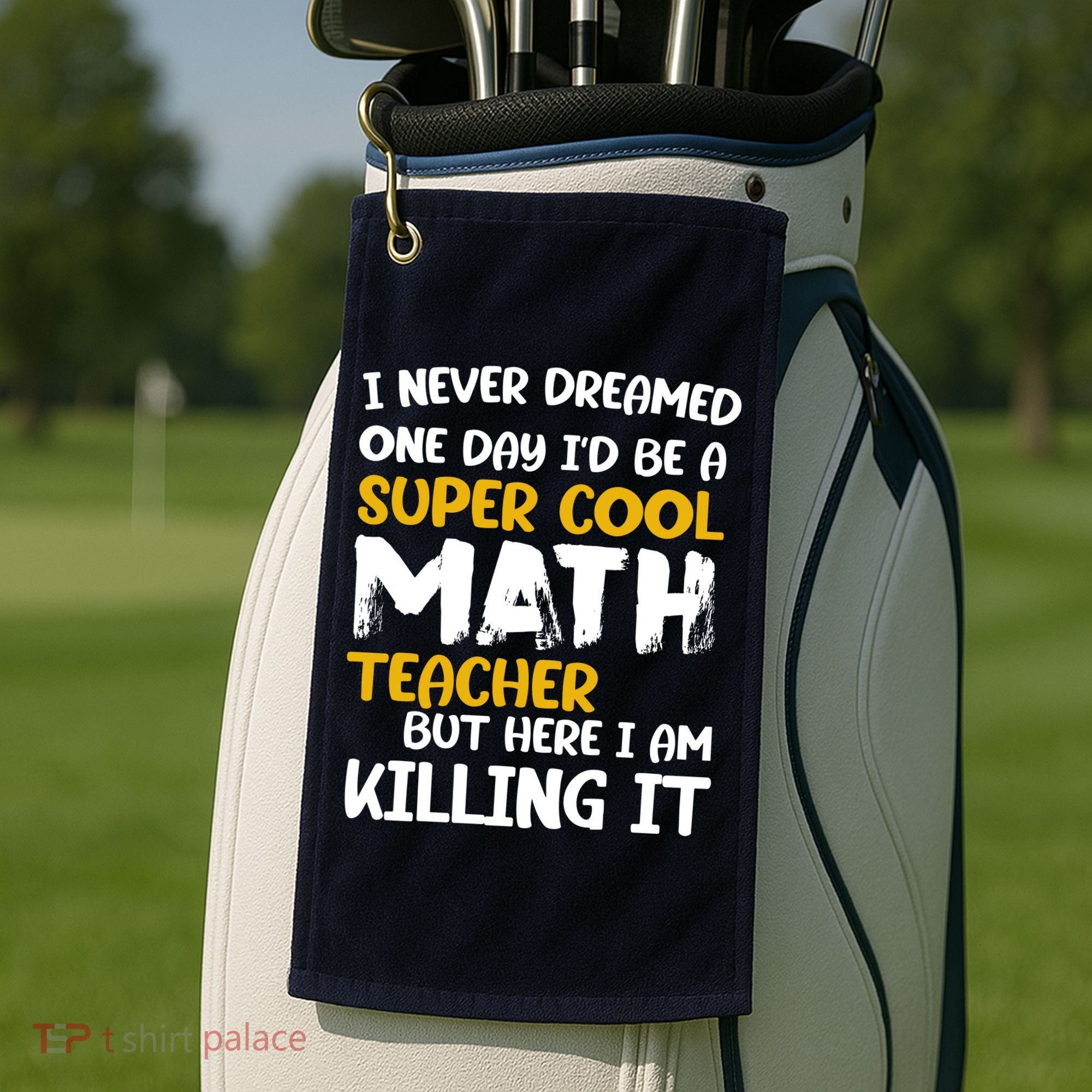 Funny Super Cool Math Teacher Golf Towel