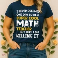 Funny Super Cool Math Teacher Women's T-Shirt thumb 2