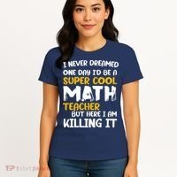 Funny Super Cool Math Teacher Women's T-Shirt thumb 4