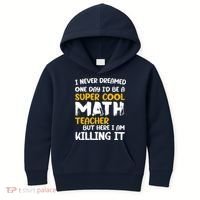 Funny Super Cool Math Teacher Kids Hoodie thumb 0