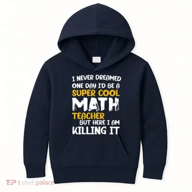 Funny Super Cool Math Teacher Kids Hoodie