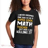 Funny Super Cool Math Teacher Kids T-Shirt thumb 2