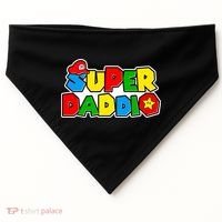 Funny Super Daddio Father's Day Gamer USA-Made Doggie Bandana thumb 0