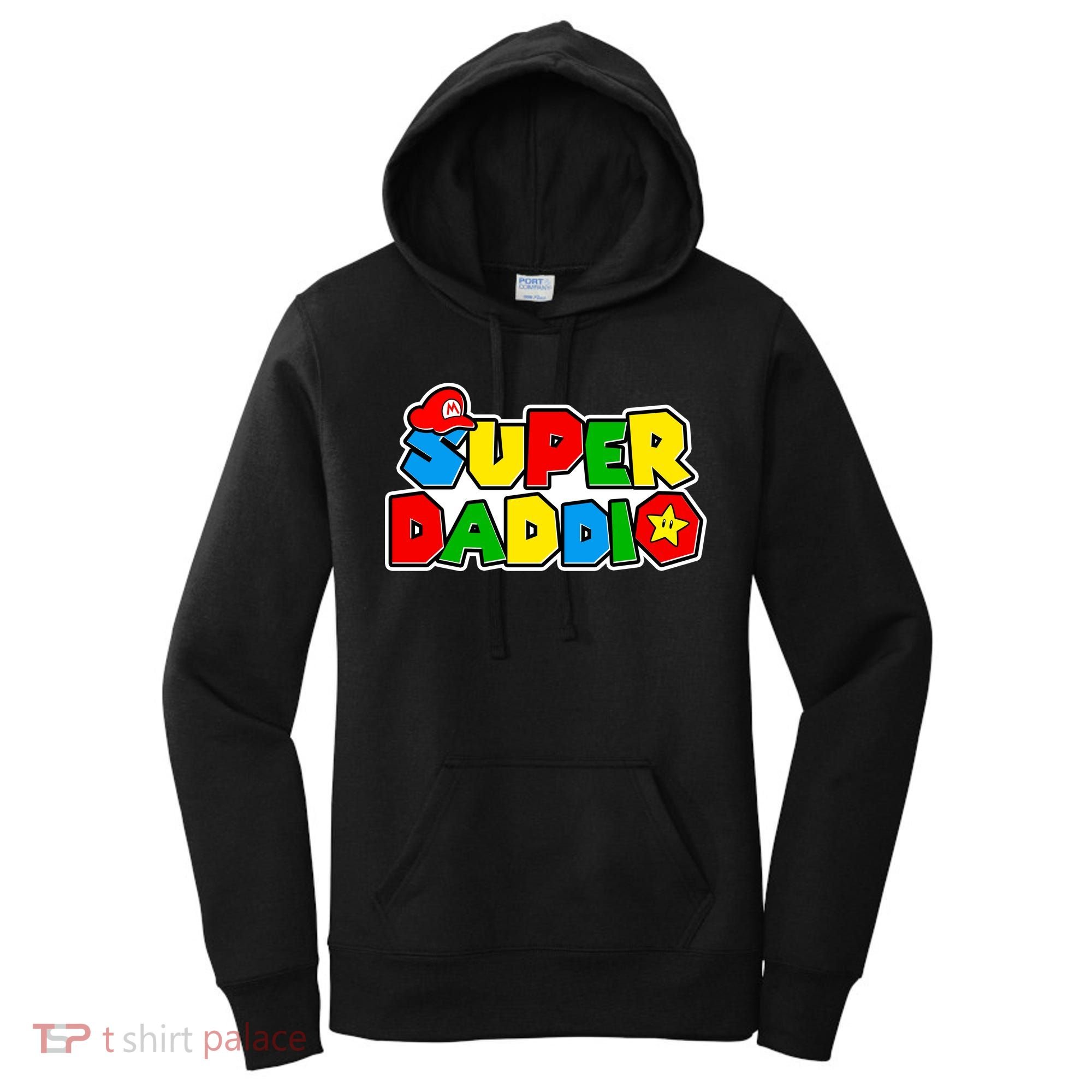Funny Super Daddio Father's Day Gamer Women's Hoodie