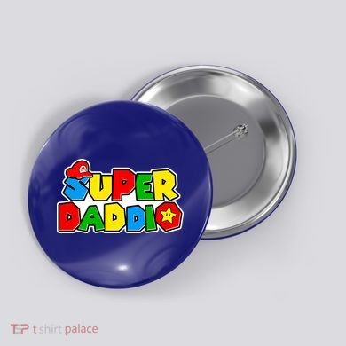 Funny Super Daddio Father's Day Gamer Button