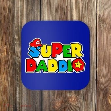 Funny Super Daddio Father's Day Gamer Coaster