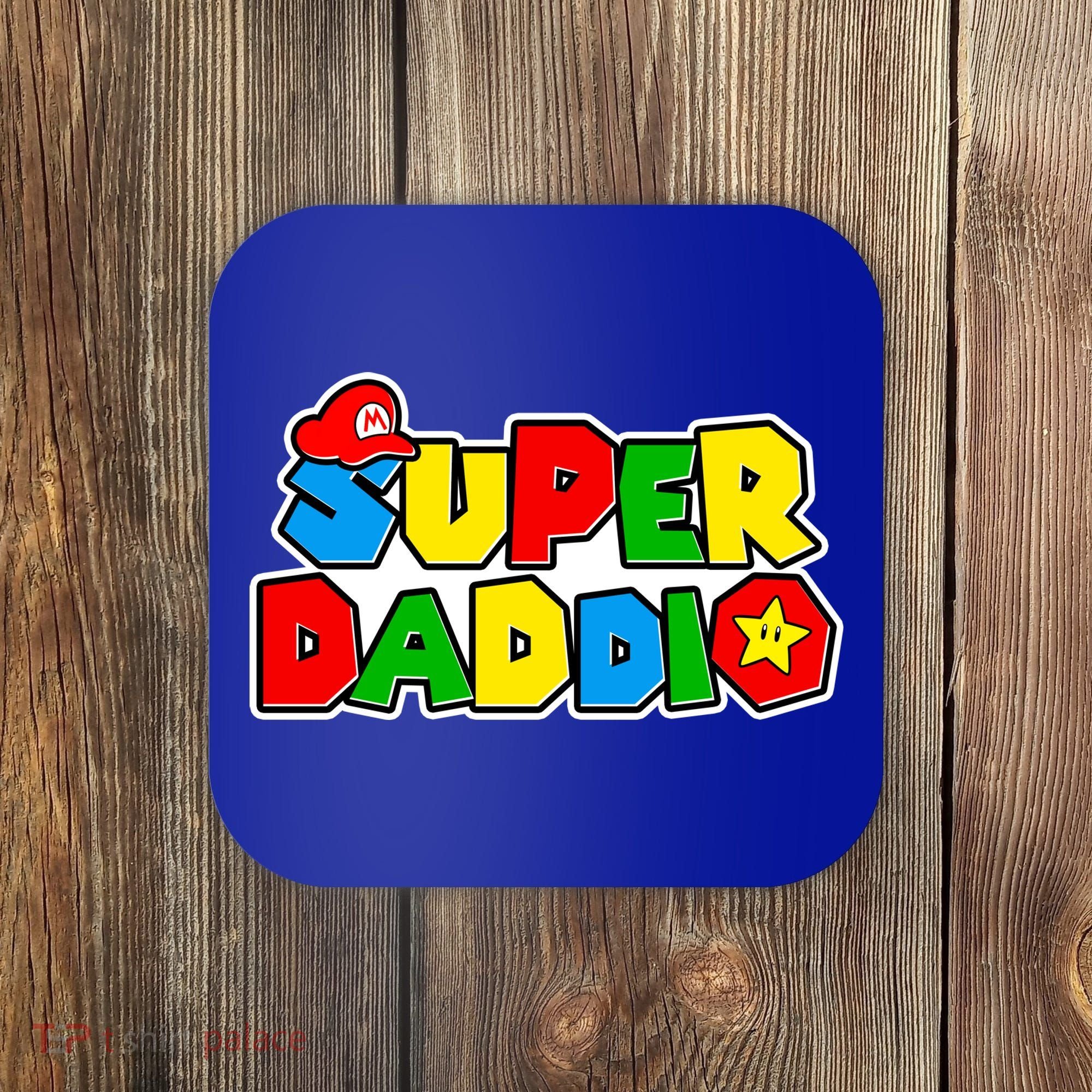 Funny Super Daddio Father's Day Gamer Coaster