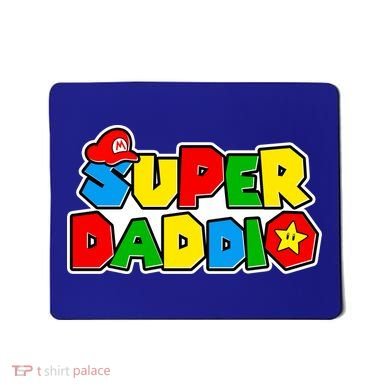 Funny Super Daddio Father's Day Gamer Mousepad