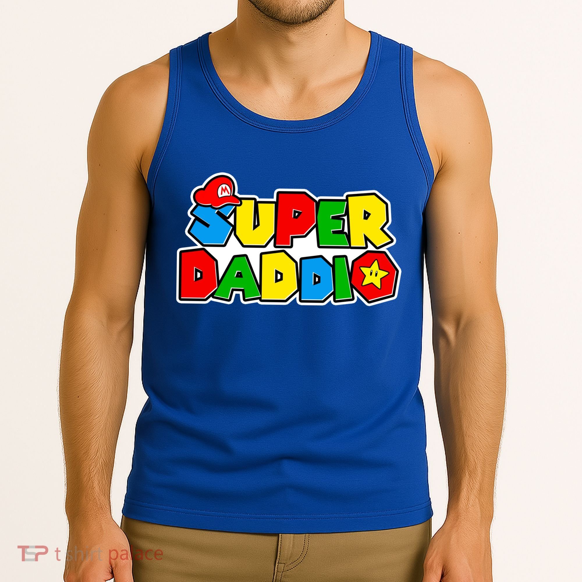 Funny Super Daddio Father's Day Gamer Tank Top