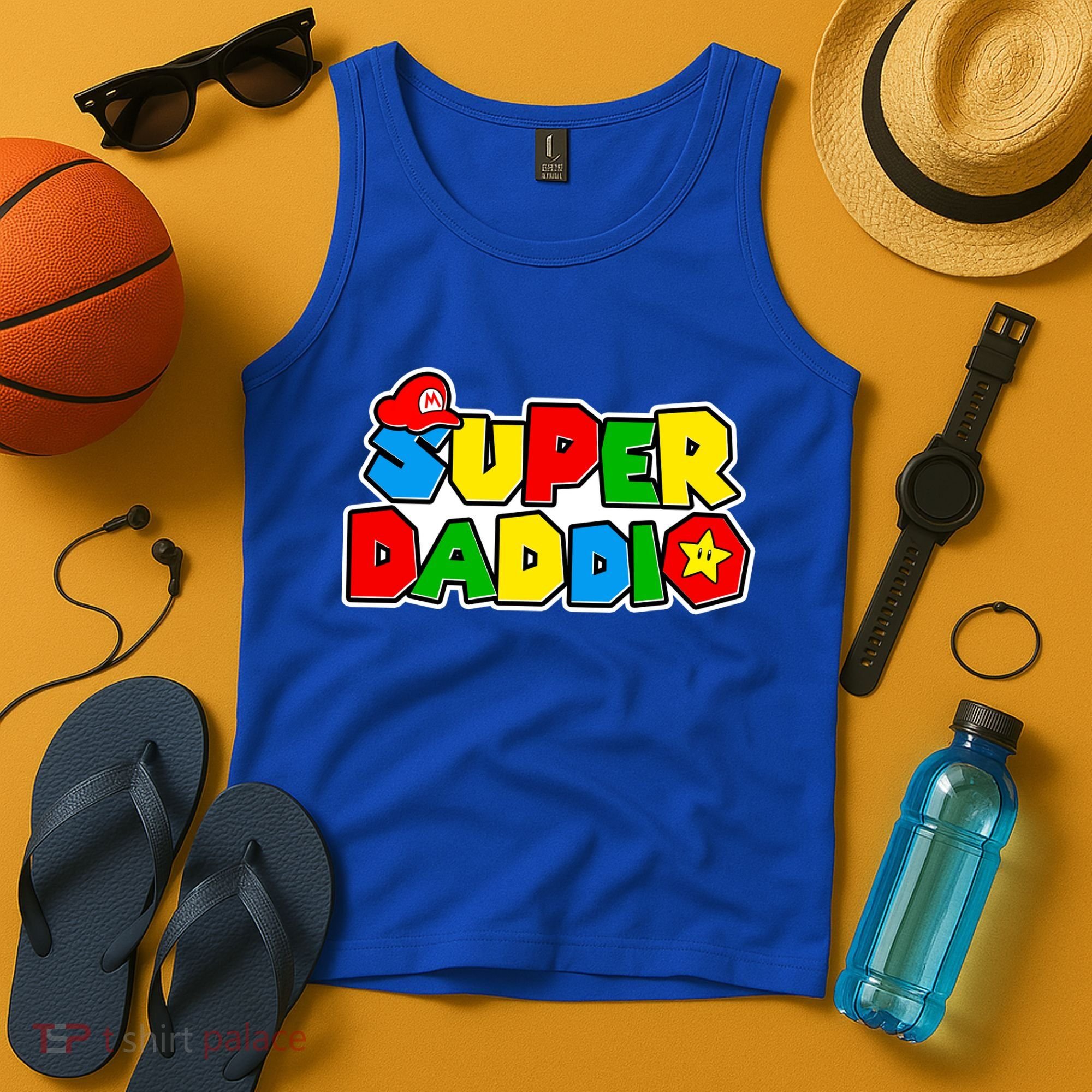 Funny Super Daddio Father's Day Gamer Tank Top