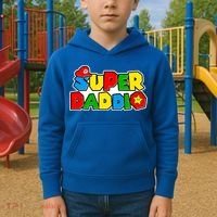 Funny Super Daddio Father's Day Gamer Kids Hoodie thumb 2
