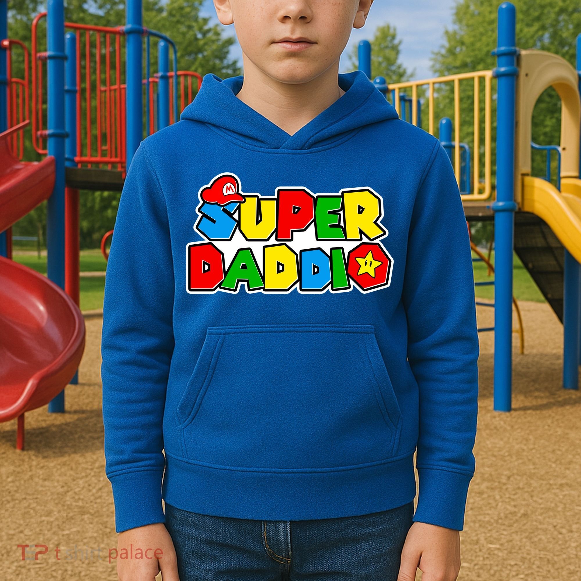 Funny Super Daddio Father's Day Gamer Kids Hoodie