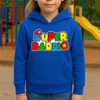 Funny Super Daddio Father's Day Gamer Kids Hoodie thumb 3