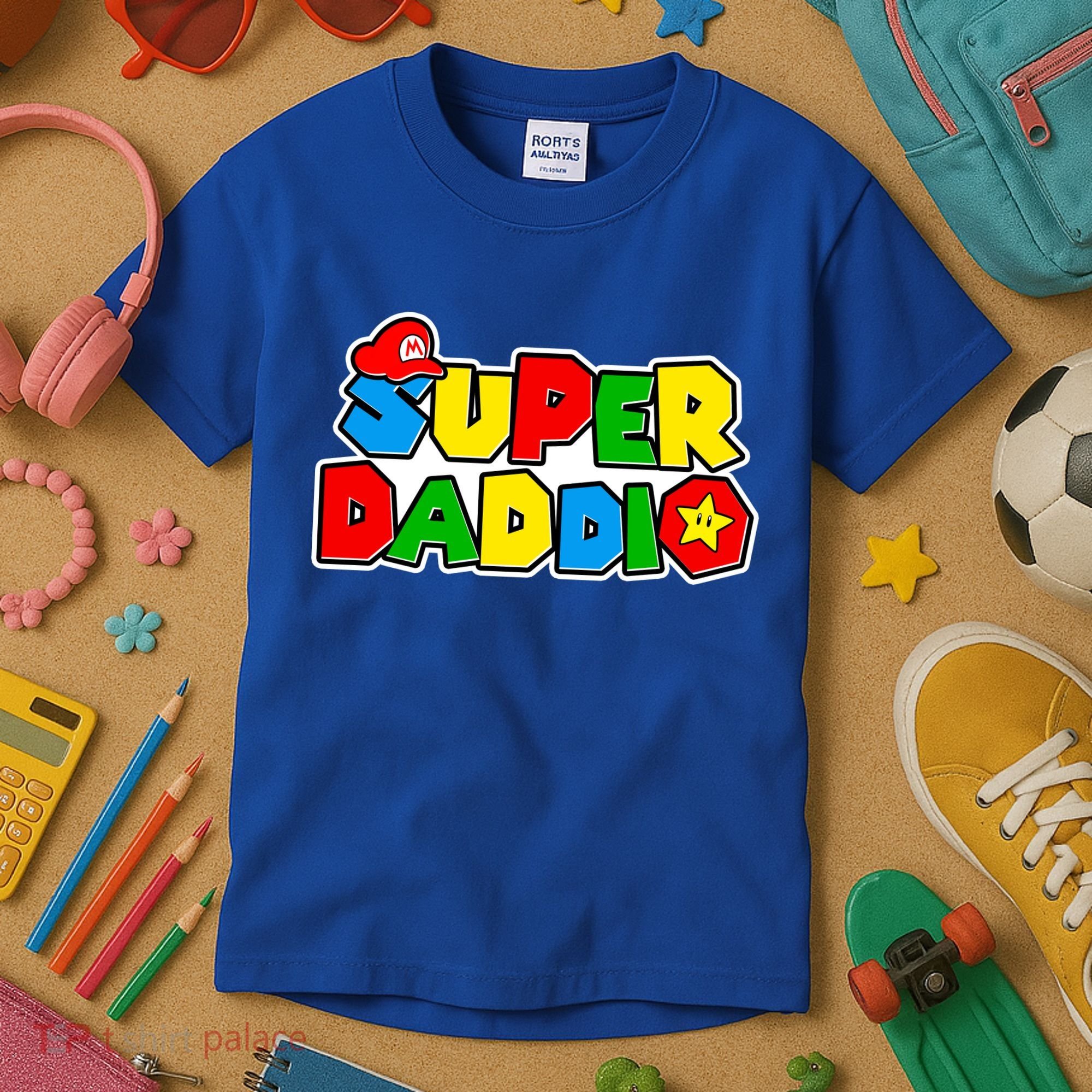 Funny Super Daddio Father's Day Gamer Kids T-Shirt