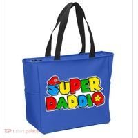 Funny Super Daddio Father's Day Gamer Tote Bag thumb 2